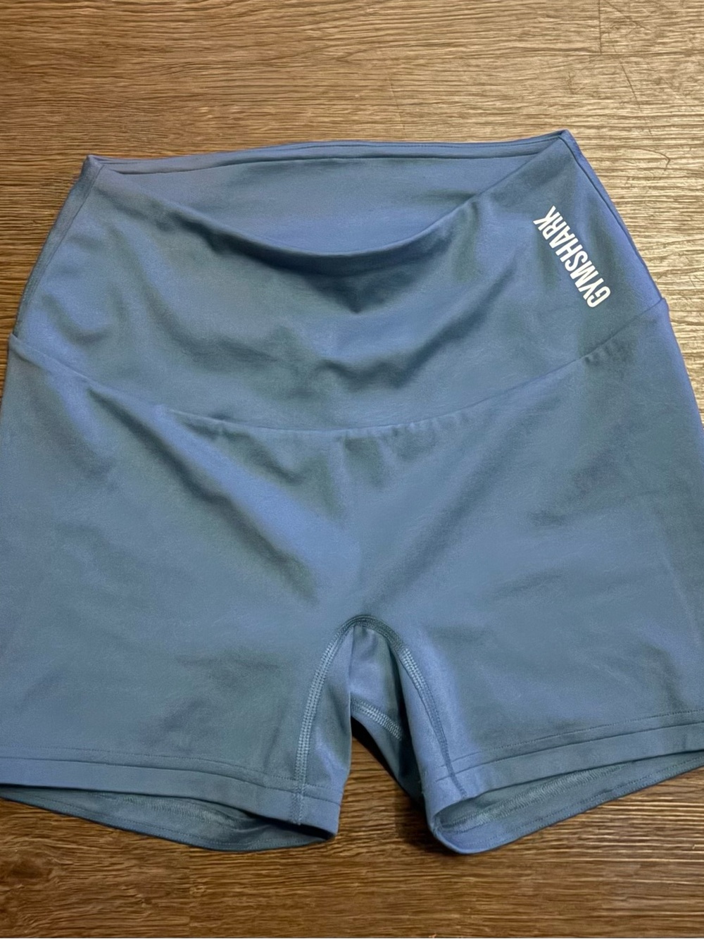 Gymshark High-Rise Slate Blue Bike Shorts